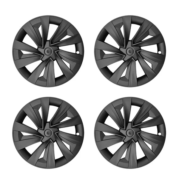 Tesla Model Y Juniper 19" Crossflow Wheel Covers | Helix Style ABS Polymer Rim Protectors (2025+)