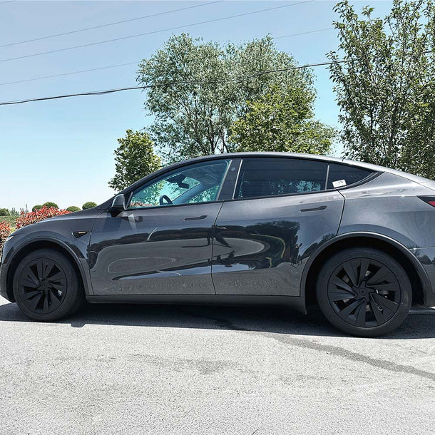 Tesla Model Y Juniper 19" Crossflow Wheel Covers | Helix Style ABS Polymer Rim Protectors (2025+)