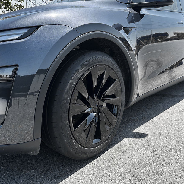 Tesla Model Y Juniper 19" Crossflow Wheel Covers | Helix Style ABS Polymer Rim Protectors (2025+)