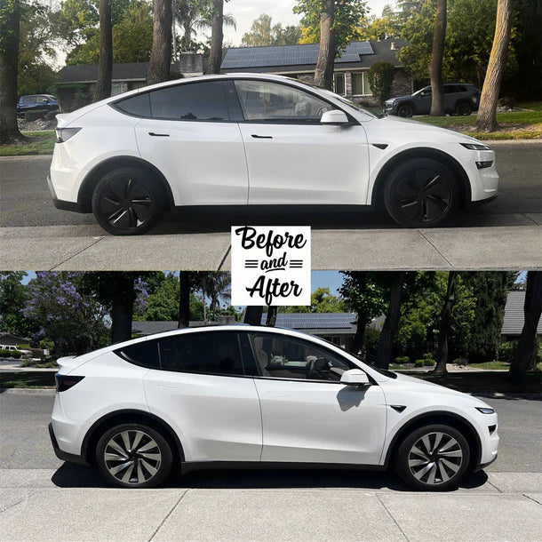 Tesla Model Y Juniper 19" Crossflow Wheel Covers | Helix Style ABS Polymer Rim Protectors (2025+)