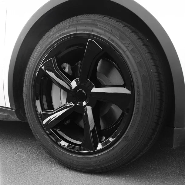 2025+ Tesla Model Y Juniper 19’’ Crossflow Wheel Cover Replacement | OEM-Style Black Rim Protectors