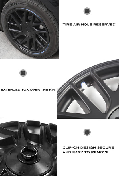 18-Inch Photon Wheel Cover for Tesla New Model 3 Highland 2024+ - Plain Center