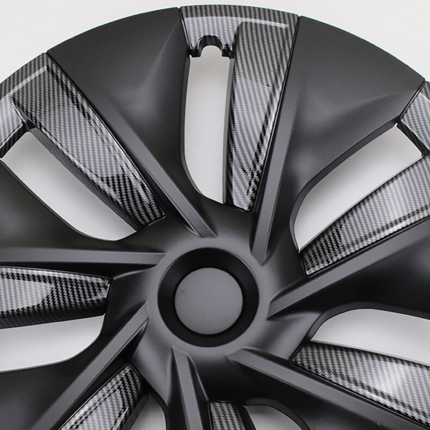 Tesla Model Y 19 Inch Gemini Wheel Cover Matte Black Hubcaps (4 Pcs Set) Curb Rash Protection