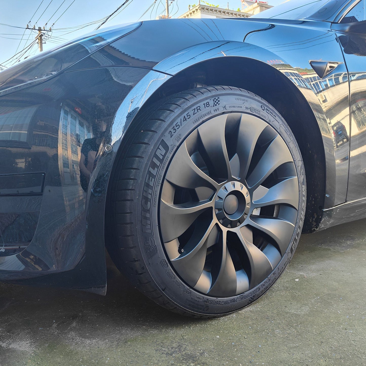 Hubcaps For Tesla Model 3 18'' Aero Wheels Symmetrical & Uberturbine Style